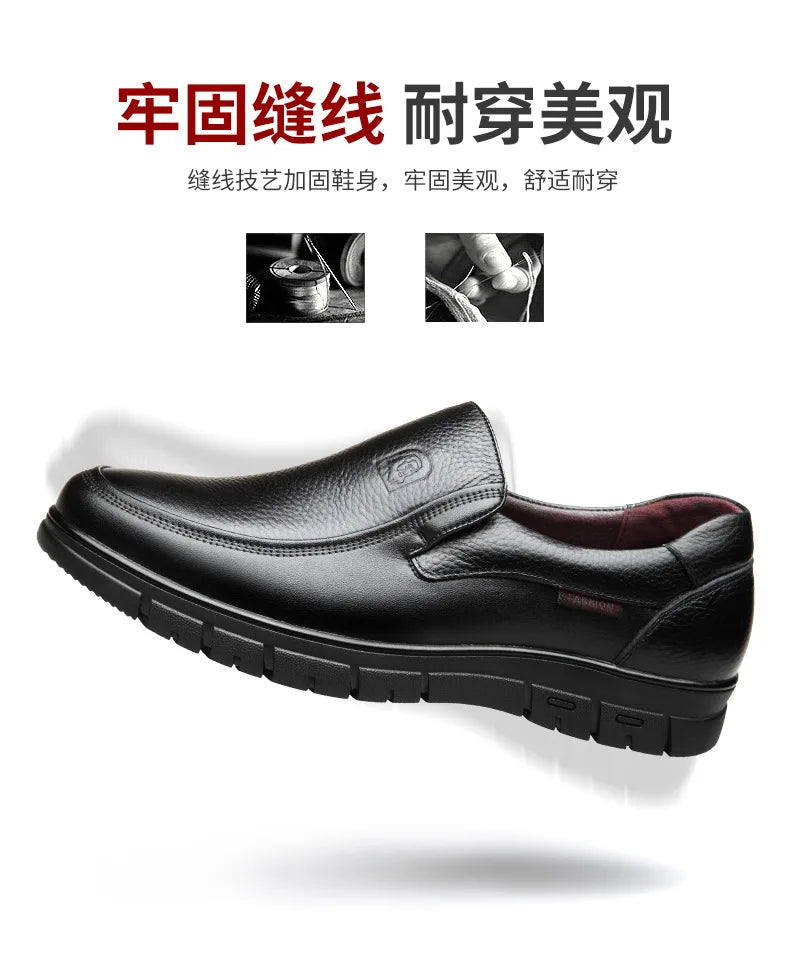 Summer New Men Leather Shoes soft soled Casual Flat Shoes Outdoor Walking shoes Comfort fashion soft leather shoes Loafers Pi-Mart