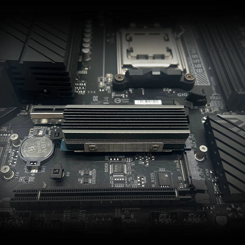 TEUCER M.2 NVMe 2280 SSD Heatsink Dual Copper Tube High Efficiency Radiator with Double-sided SSD Thermal Pad Pi-Mart