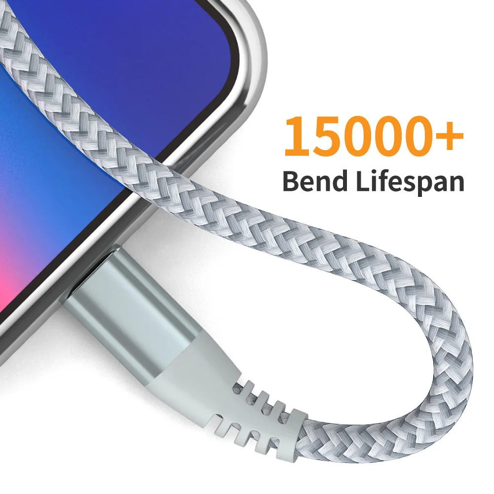 LAIHONEN 1 Pack MFi Certified USB C to Lightning Nylon Braided Fast Charging Cable 1M 2M 3M for iPhone 13 12 11 Pro Max Pi-Mart