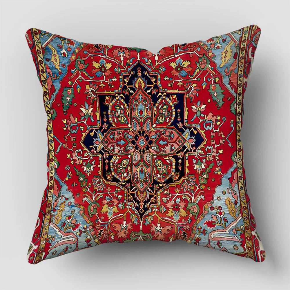 Persian Rug Pattern Pillowcase Living Room Sofa Cushion Cover Fashion Decorative Home Decor 45X45cm Two Sides Short Plush Pi-Mart