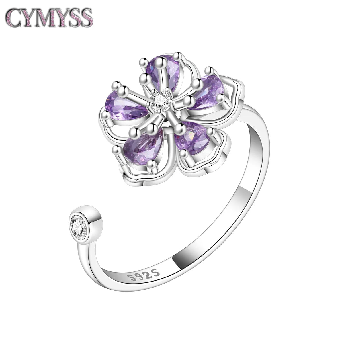 Original 925 Sterling Silver Open Ring Exquisite Panda Dolphin Adjustable Ring Original Daily Fine Jewelry Women Birthday Gifts Pi-Mart