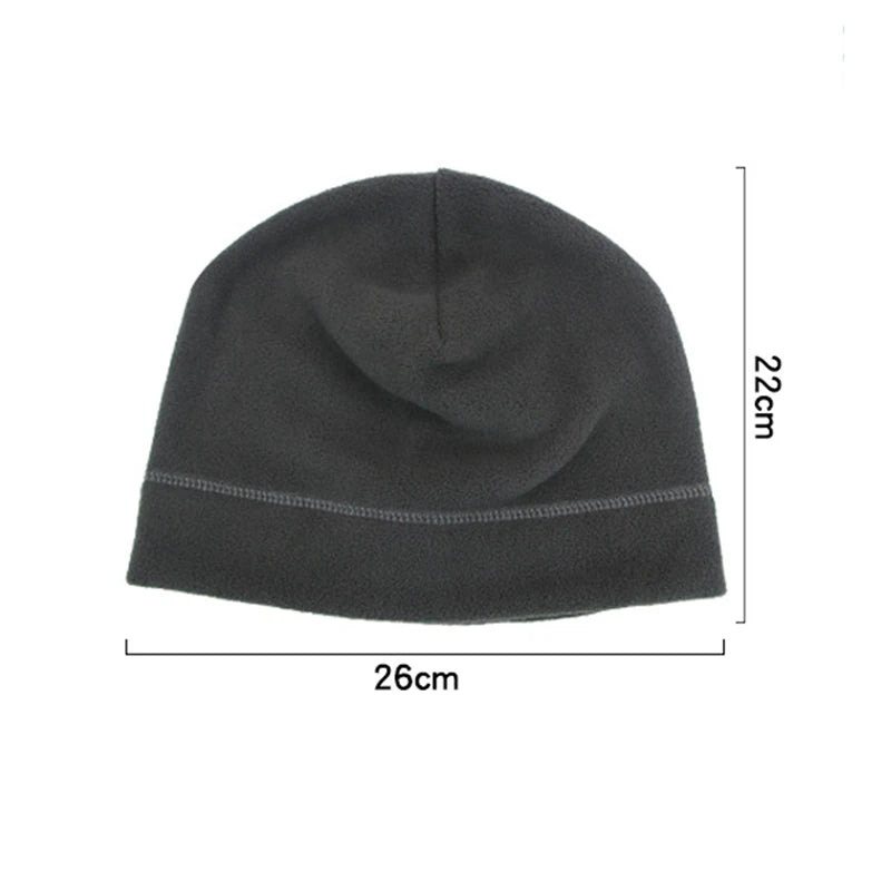 Winter Fleece Beanie Cycling Men Women Elastic Hiking Soft Thermal Commuting Ski Helmet Liner Hat Windproof Camping Cap Outdoor Pi-Mart