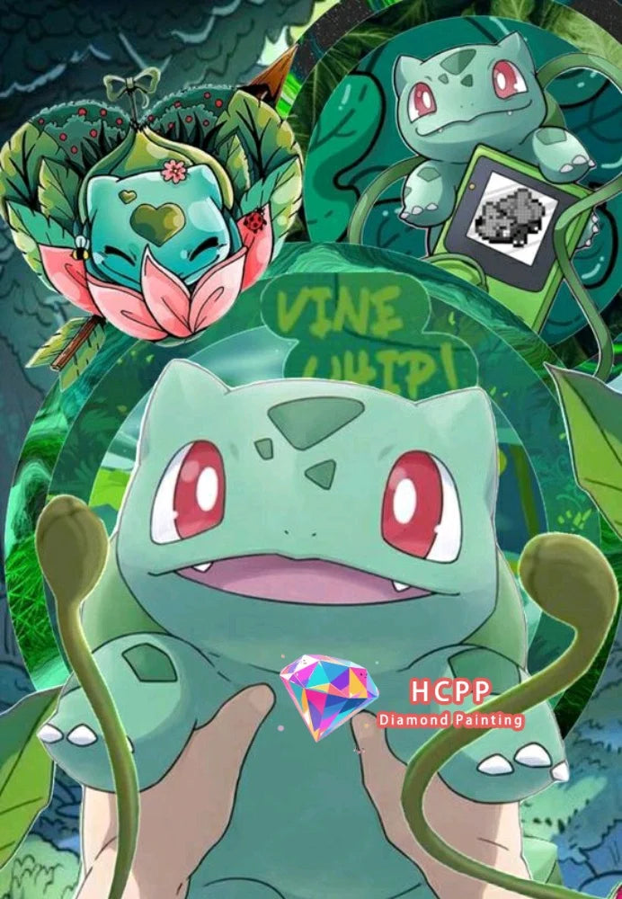 Pikachu Bulbasaur Squirtle Anime Diamond Painting Kit Square Round Diamond 5D DIY Mosaic Handmade Art Exquisite Gift Home Decor Pi-Mart