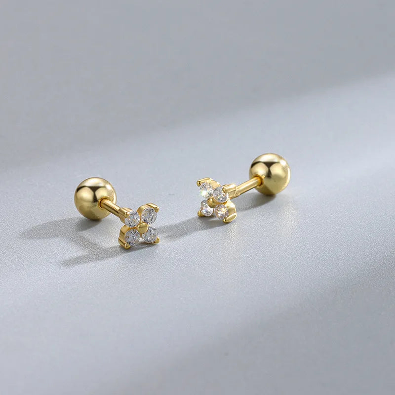 New Fashion Heart Stud Earrings for Women Hypoallergenic Screw Cartilage Helix Earring Girls Piercing Accessories Jewelry Gifts Pi-Mart