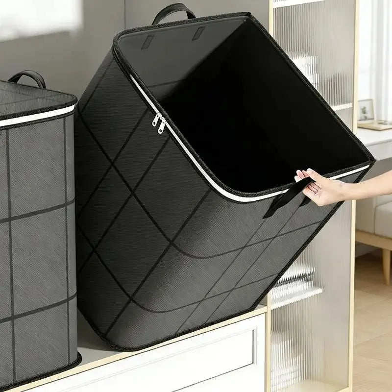 1PCS Large Capacity Foldable Storage Organizer Bag Sturdy for Clothes Bedding Blankets Home Organization Solution Pi-Mart