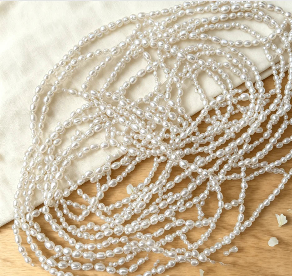 4.5 to 5.5 mm Irregular Baroque Imitation Pearl Semi-Finished Beads for Making Jewelry, DIY Necklacecklace Bracelet Accessories Pi-Mart