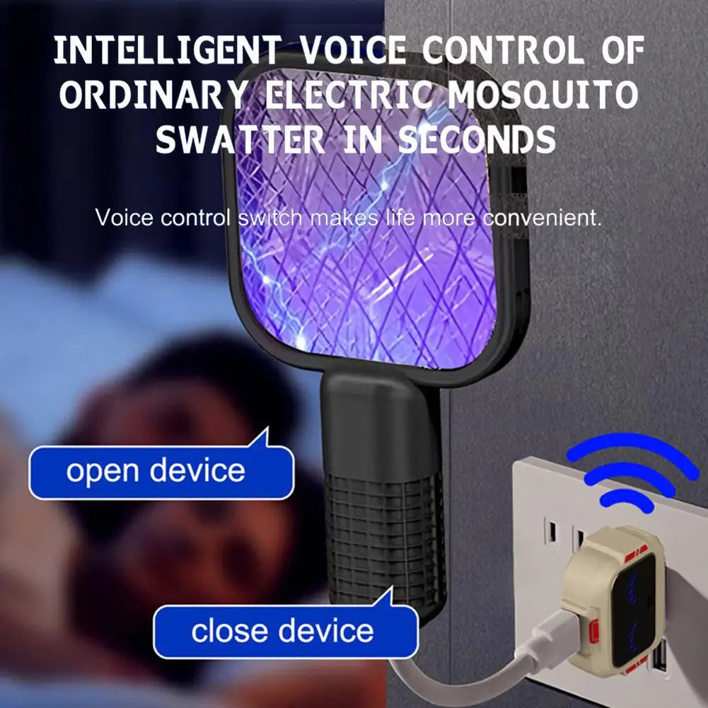 Voice Control Smart USB Socket Converter Lamp Protection Lights Switch Expansion Docking Station -English Voice Control Socket Pi-Mart