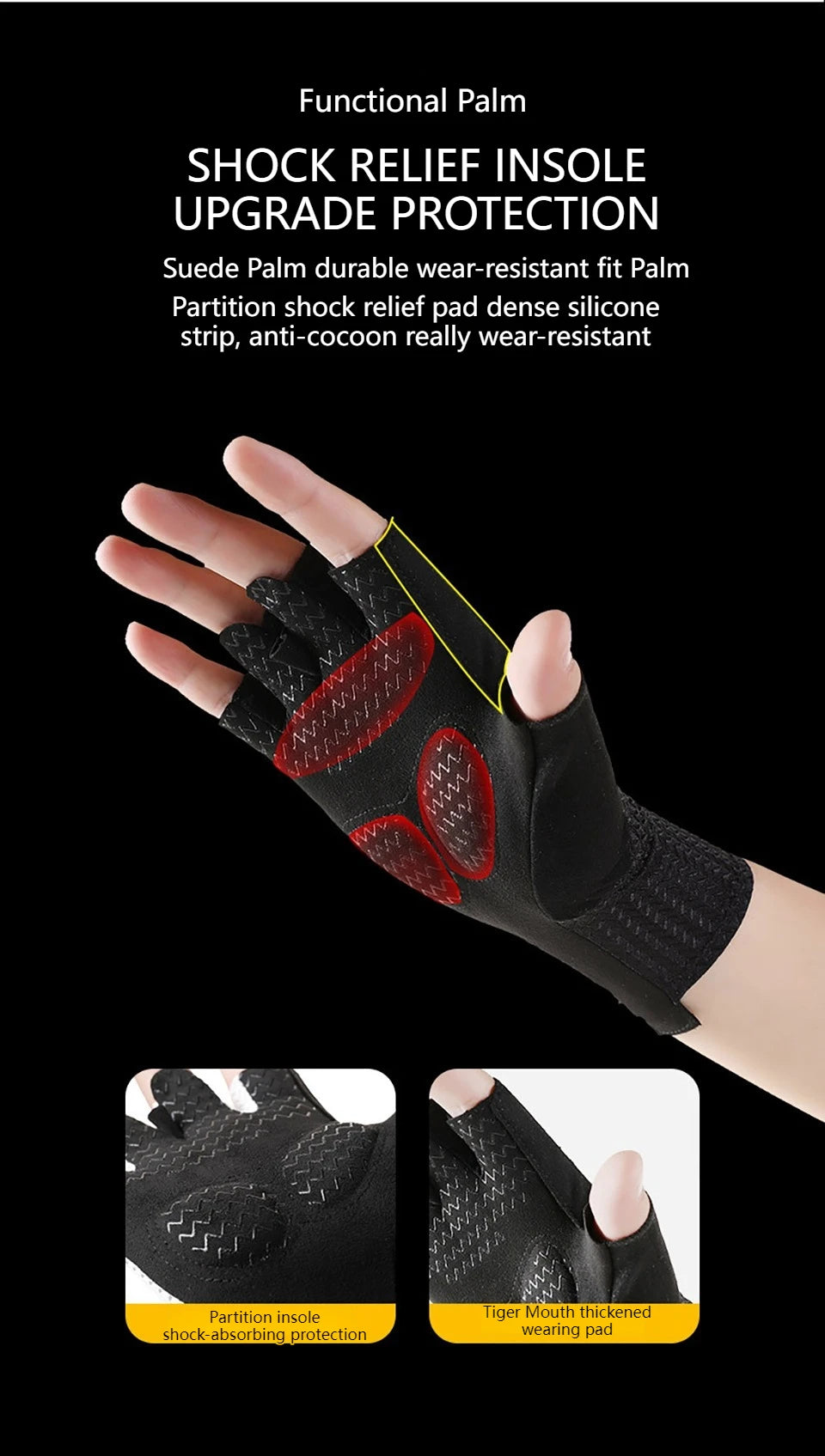 GTUBIKE Summer Breathable Half Finger Cycling Gloves Ultralight Road Bike Gloves Anti-Slip Silicone Pad Cooling Sport Gear Pi-Mart