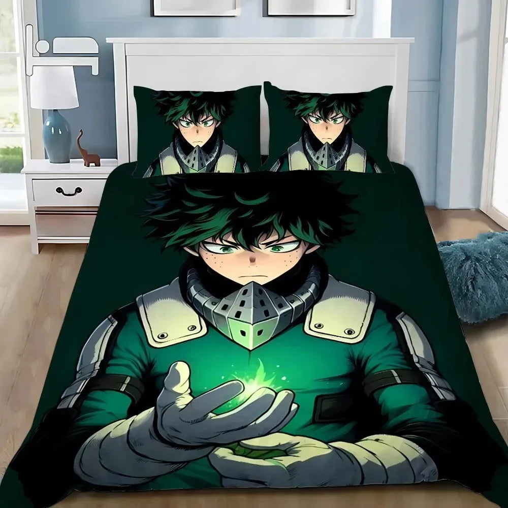 Japan Anime My Hero Academia Bedding Sets Exquisite Bed Supplies Duvet Cover Bed Comforter Set Bedding Set Luxury Birthday Gift Pi-Mart