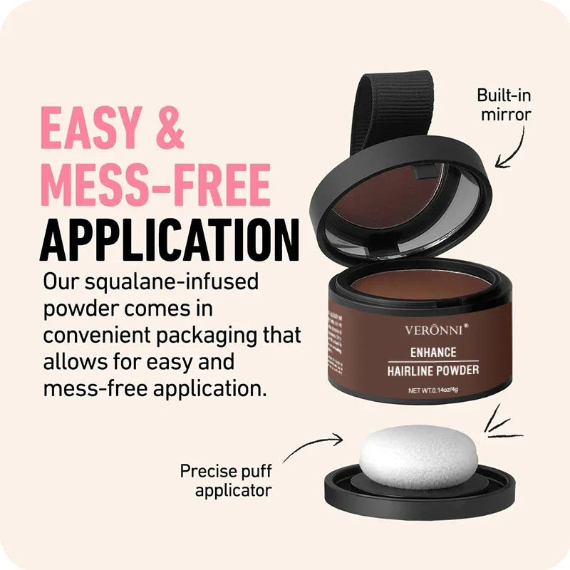 Hair Line Powder 4g Black Root Cover Up Natural Instant Waterproof Hairline Shadow Powder Hair Concealer Coverage 14 color LadyShow.Store