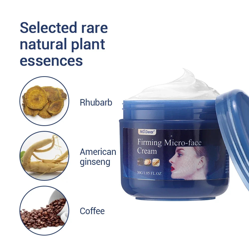 Micro-face Firming Cream Tightens Contours Face V Line Shape Masticatory Muscles Jowls Fat Burning Anti-Aging Essence Skin Care Tri Light Beauty