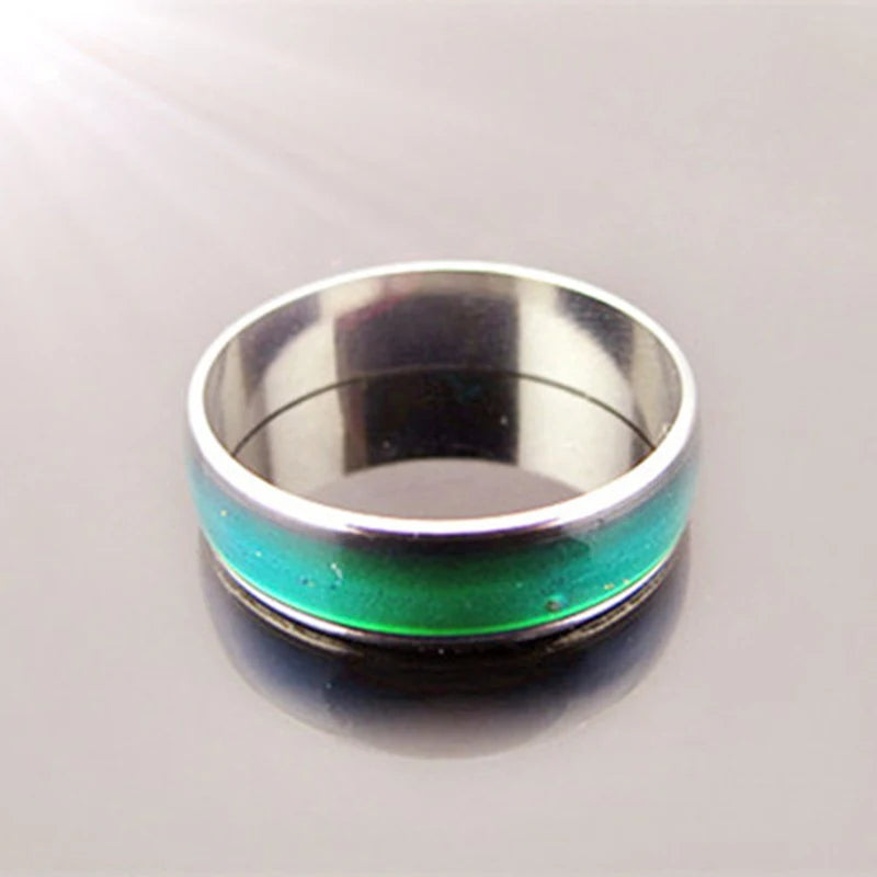 1pc Stainless Steel Mood Ring Changing Color Rings Emotion Feeling Temperature Ring For Women Men Couples Rings Fashion Jewelry Pi-Mart