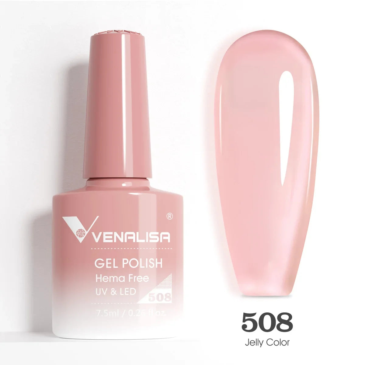 Venalisa HEMA TPO FREE Nail Gel Polish Glitter Gorgeous Full Coverage Soak Off UV LED French Nail Jelly Pink Nude Collection Tri Light Beauty