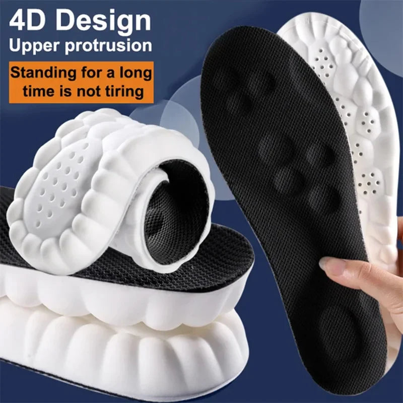 Latex Sport Insoles High Elasticity Soft Shoe Pads Arch Support Orthotic Insoles Breathable Deodorant Shock Absorption Cushion LadyShow.Store