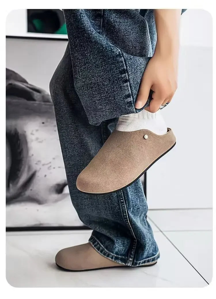 Unisex Closed Toe Mule Slippers Spring Autumn Slip On Soft Sole Casual Shoes for Outdoor Office Home Pi-Mart