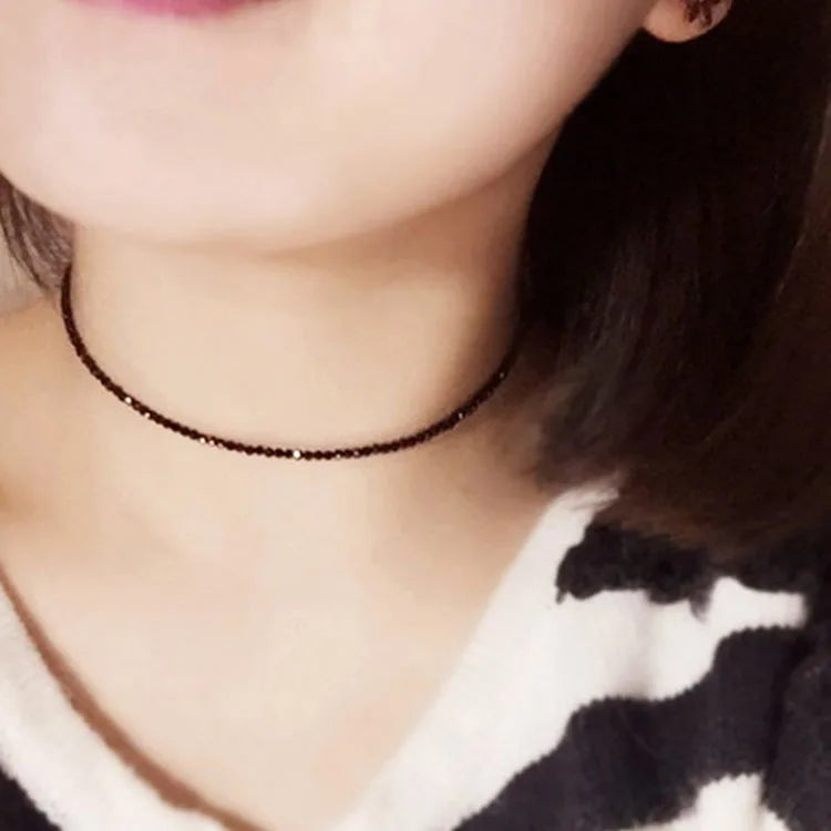 Fashion Brand Simple Black Beads Short Necklace Femme Ladies Choker For Women Party Jewelry Pi-Mart