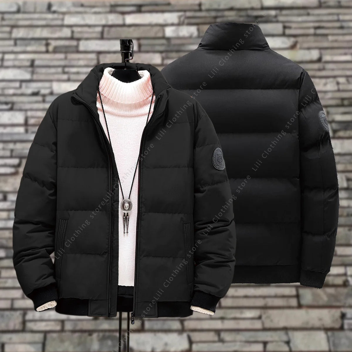 Wall Street Crocodile Winter Coats Men's Puffer Jackets Thick Warm Bomber Jackets Parkas Down Jackets Men's Winter Jackets New Pi-Mart