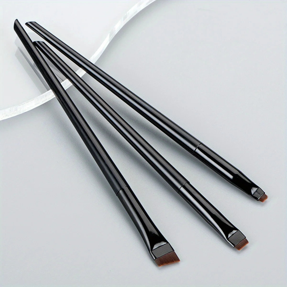 3pcs Professional Makeup Brush - Precision Eyebrow, Eyeliner, Powder Application - with Nylon Bristles - for Natural Definition Pi-Mart