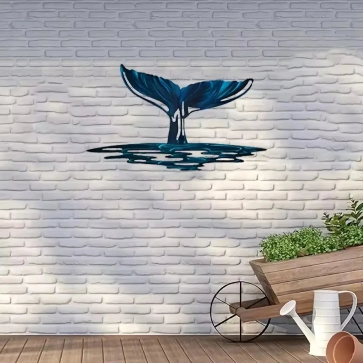 Elegant Whale Tail Metal Wall Art - Unique Ocean Series Home Decor Pendant LadyShow.Store