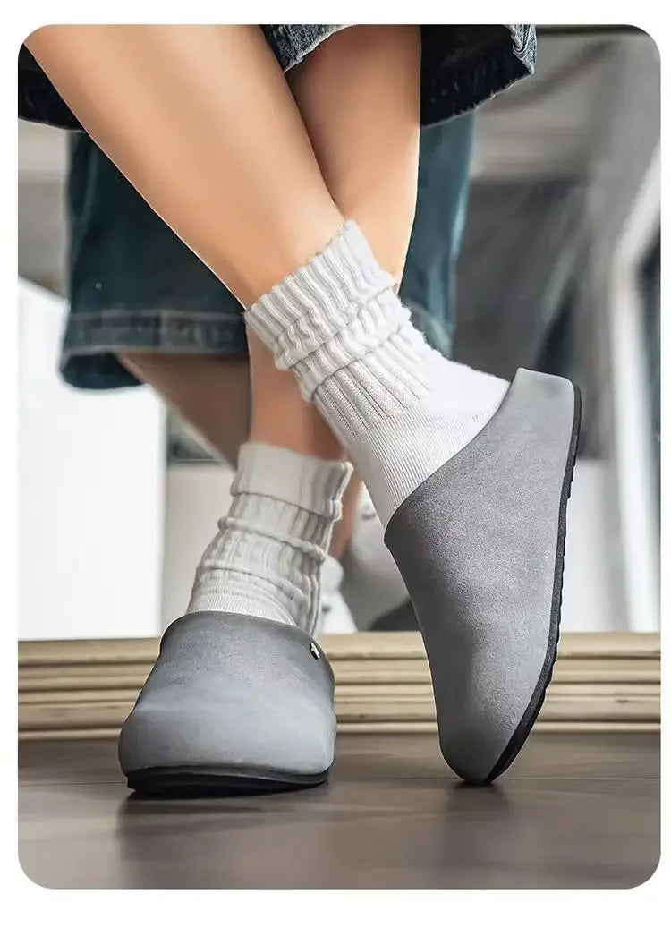 Unisex Closed Toe Mule Slippers Spring Autumn Slip On Soft Sole Casual Shoes for Outdoor Office Home Pi-Mart