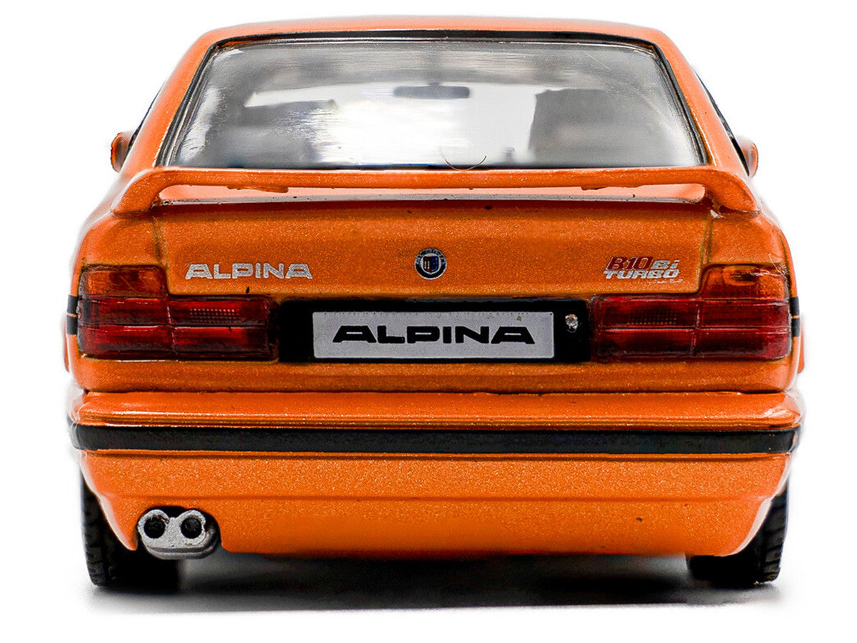 1994 BMW E34 Alpina B10 BiTurbo Orange Metallic with Black Stripes 1/43 Diecast Model Car by Solido LuxuryLifeWay Online Store