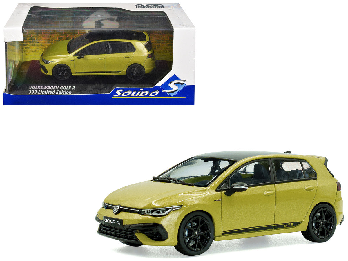 2023 Volkswagen Golf R 333 Limited Edition Lime Yellow Metallic with Black Top 1/43 Diecast Model Car by Solido LuxuryLifeWay Online Store