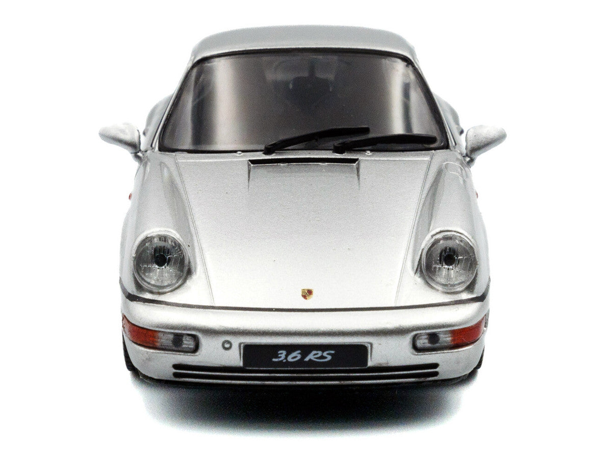 1994 Porsche 911 (964) RS Silver Metallic with Black Stripes 1/43 Diecast Model Car by Solido LuxuryLifeWay Online Store