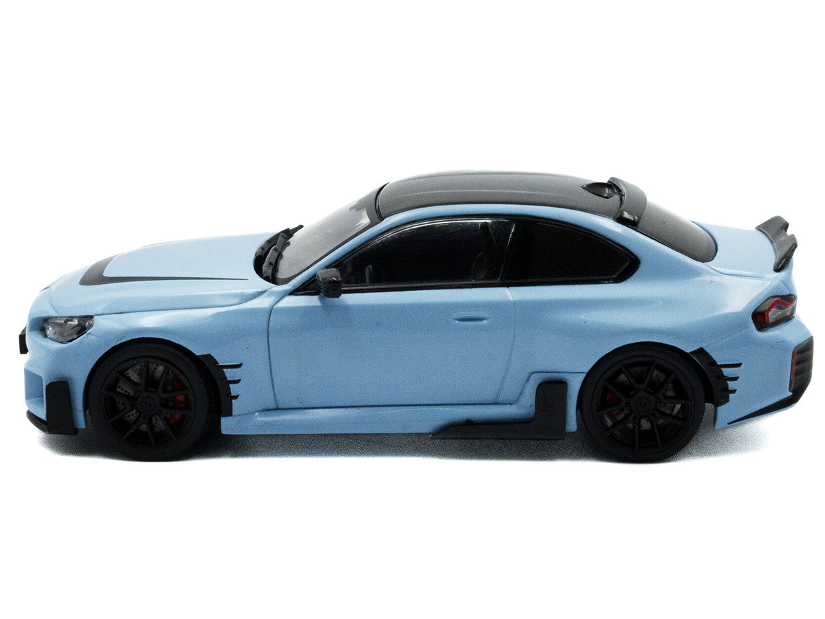 2023 BMW M2 M Performance Zandvoort Blue with Black Top 1/43 Diecast Model Car by Solido LuxuryLifeWay Online Store