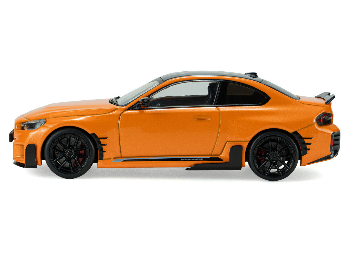 2024 BMW M2 M Performance Papaya Orange Metallic with Black Top 1/43 Diecast Model Car by Solido LuxuryLifeWay Online Store