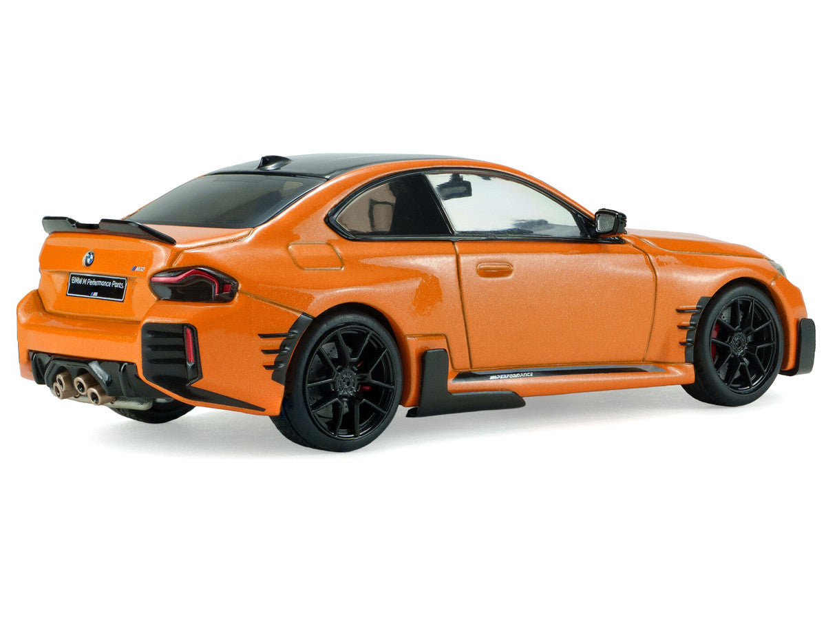 2024 BMW M2 M Performance Papaya Orange Metallic with Black Top 1/43 Diecast Model Car by Solido LuxuryLifeWay Online Store