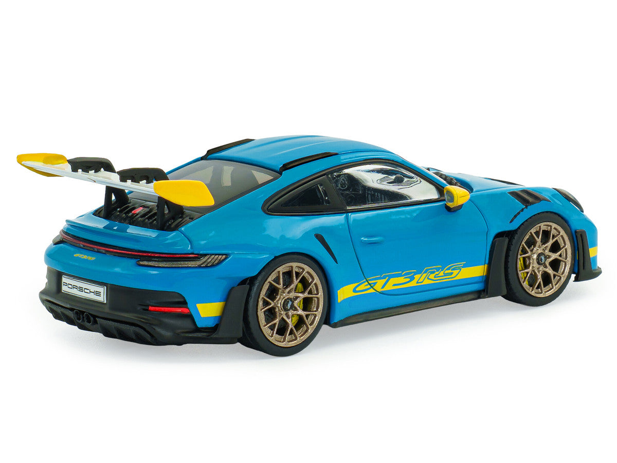 2023 Porsche 911 (992) GT3 RS "Tribute to 24 Hours of Daytona 2003" Riviera Blue with Yellow Stripes 1/43 Diecast Model Car by Solido LuxuryLifeWay Online Store