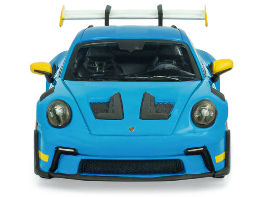 2023 Porsche 911 (992) GT3 RS "Tribute to 24 Hours of Daytona 2003" Riviera Blue with Yellow Stripes 1/43 Diecast Model Car by Solido LuxuryLifeWay Online Store