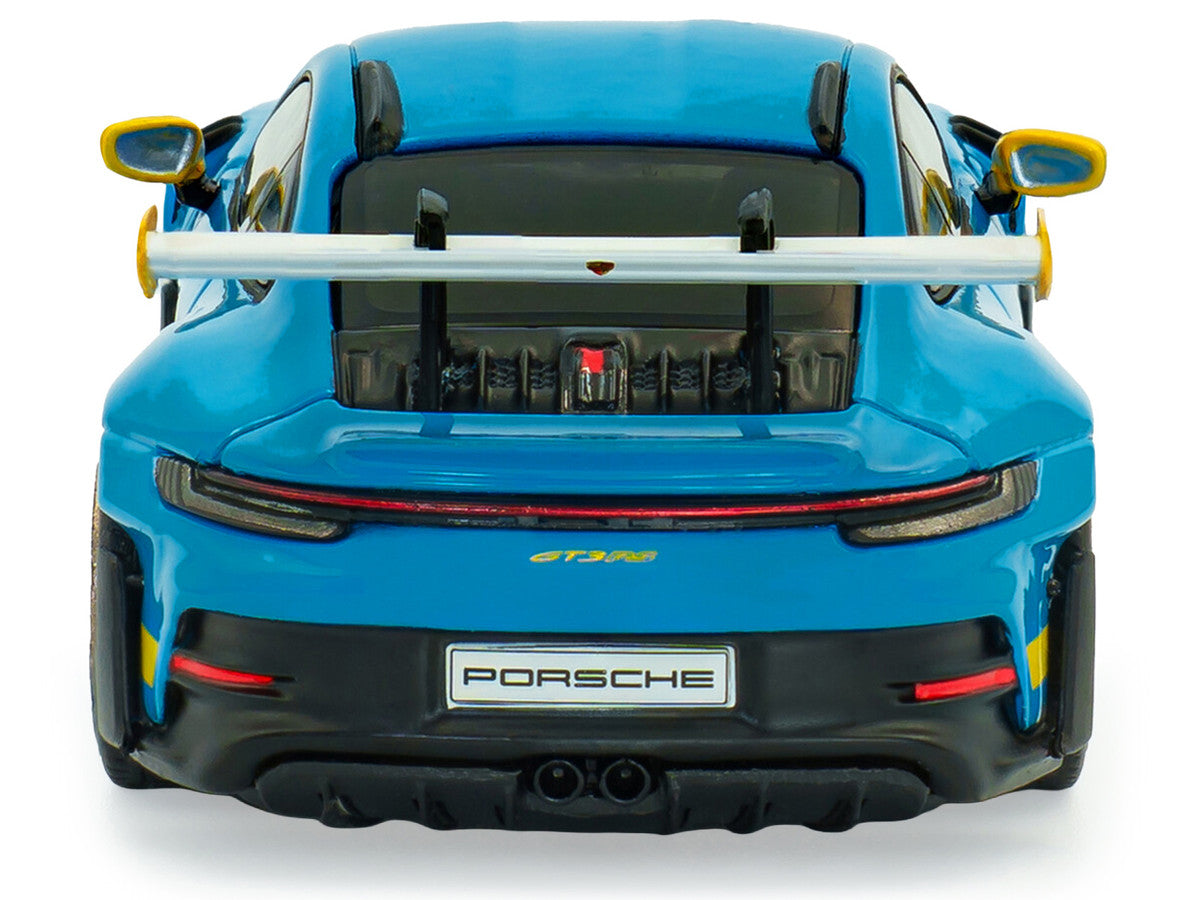 2023 Porsche 911 (992) GT3 RS "Tribute to 24 Hours of Daytona 2003" Riviera Blue with Yellow Stripes 1/43 Diecast Model Car by Solido LuxuryLifeWay Online Store