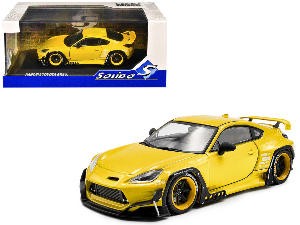 2022 Toyota Pandem GR86 Yellow 1/43 Diecast Model Car by Solido LuxuryLifeWay Online Store