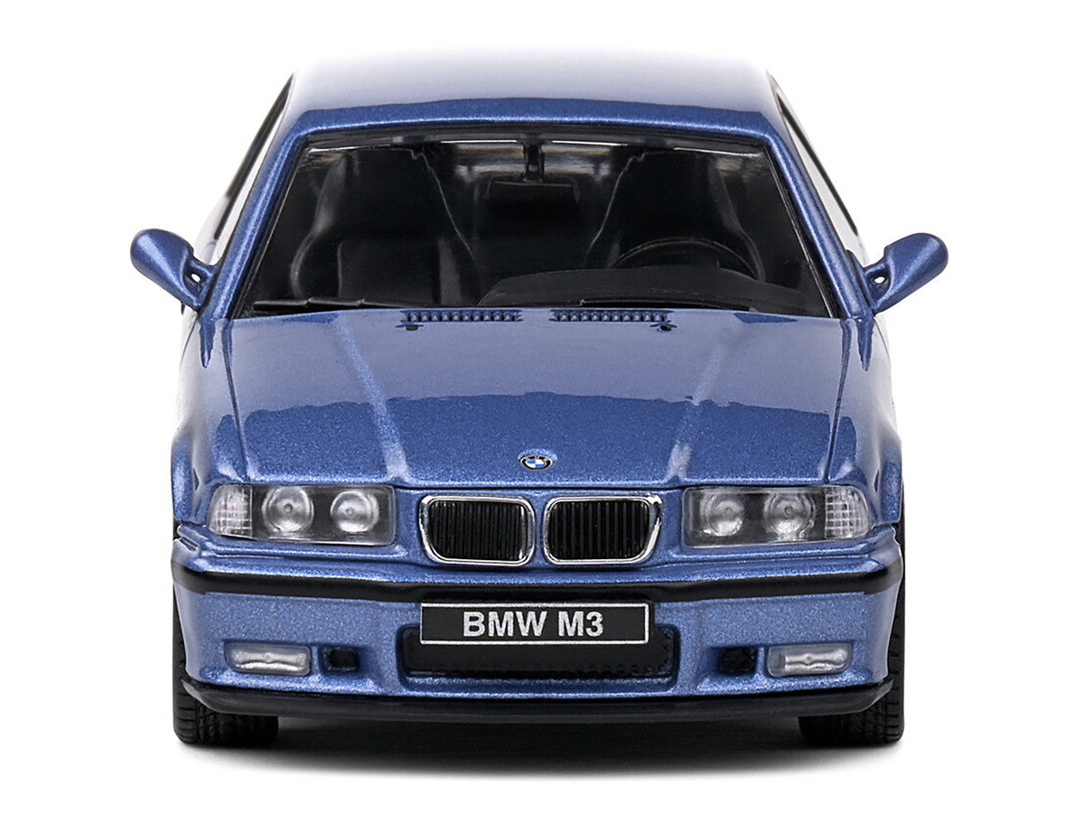 1999 BMW E36 M3 Coupe Estoril Blue Metallic 1/43 Diecast Model Car by Solido LuxuryLifeWay Online Store