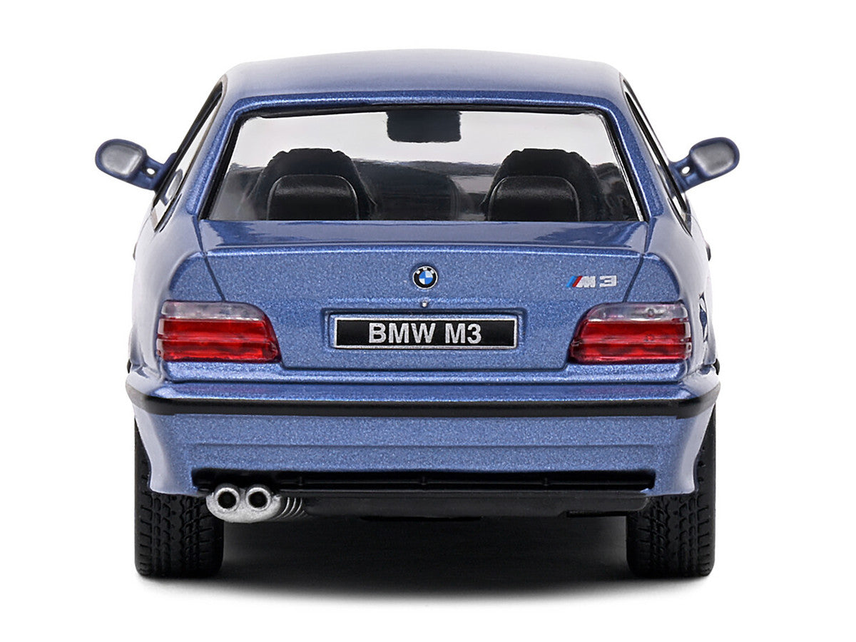 1999 BMW E36 M3 Coupe Estoril Blue Metallic 1/43 Diecast Model Car by Solido LuxuryLifeWay Online Store