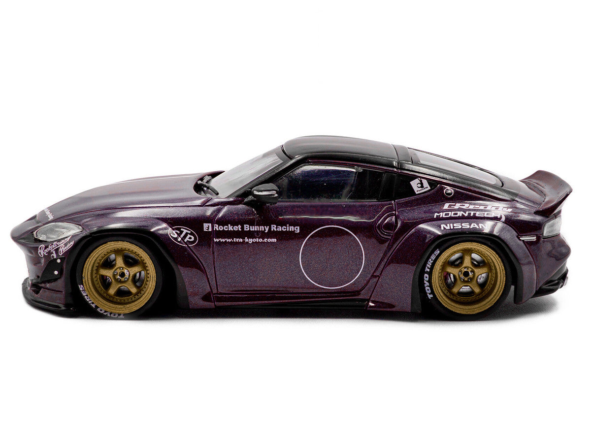 2022 Nissan Pandem Fairlady Z RHD (Right Hand Drive) Purple Metallic with Black Top 1/43 Diecast Model Car by Solido LuxuryLifeWay Online Store
