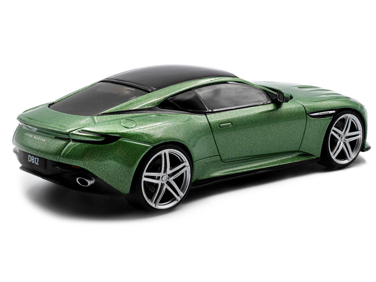 2023 Aston Martin DB12 Coupe Iridescent Emerald Metallic with Black Top 1/43 Diecast Model Car by Solido LuxuryLifeWay Online Store