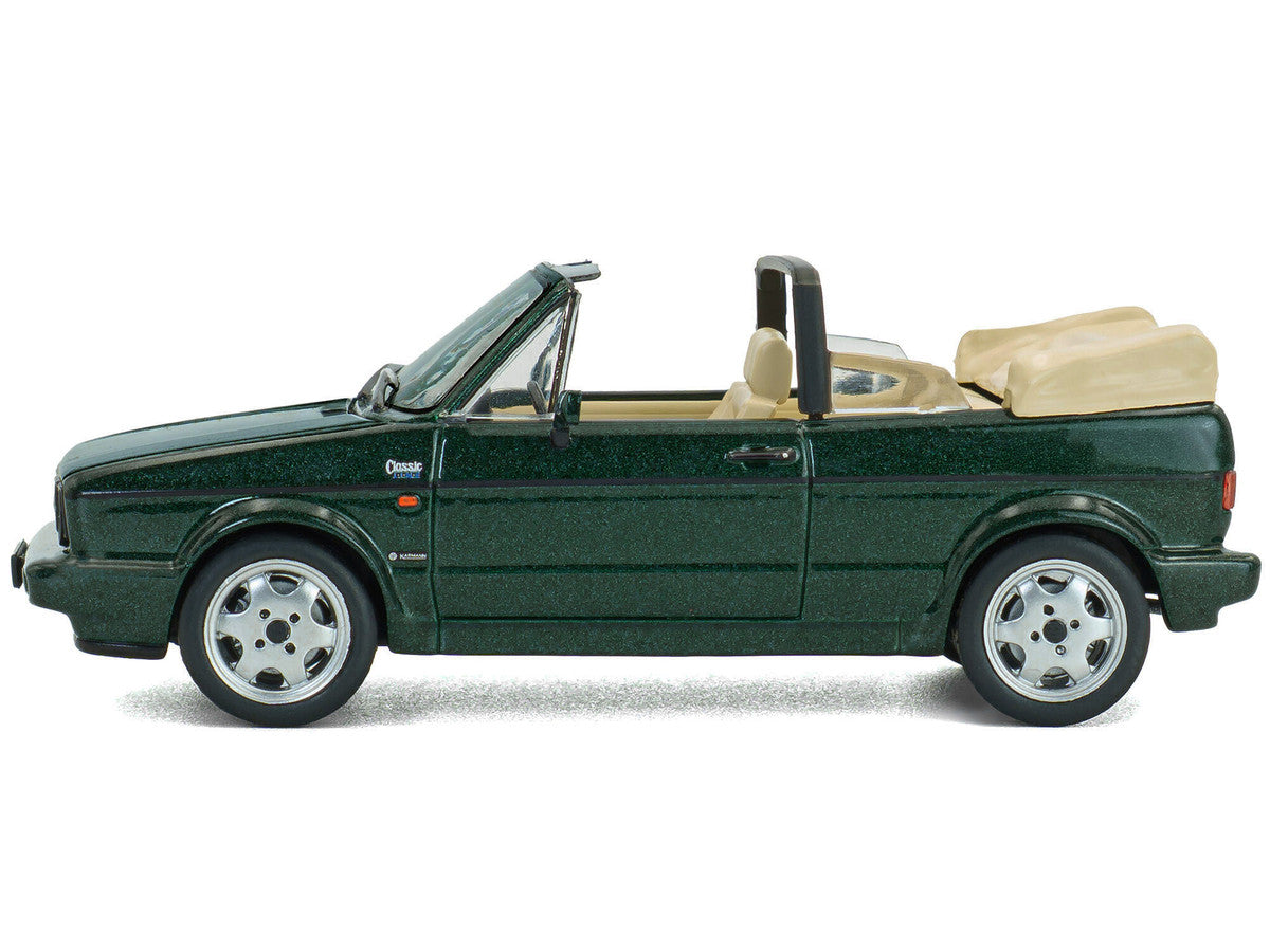 1992 Volkswagen Golf Cabrio Classic Line Classic Green Metallic 1/43 Diecast Model Car by Solido LuxuryLifeWay Online Store