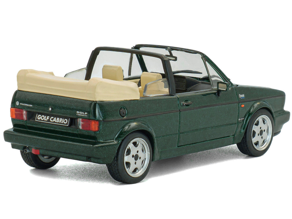 1992 Volkswagen Golf Cabrio Classic Line Classic Green Metallic 1/43 Diecast Model Car by Solido LuxuryLifeWay Online Store