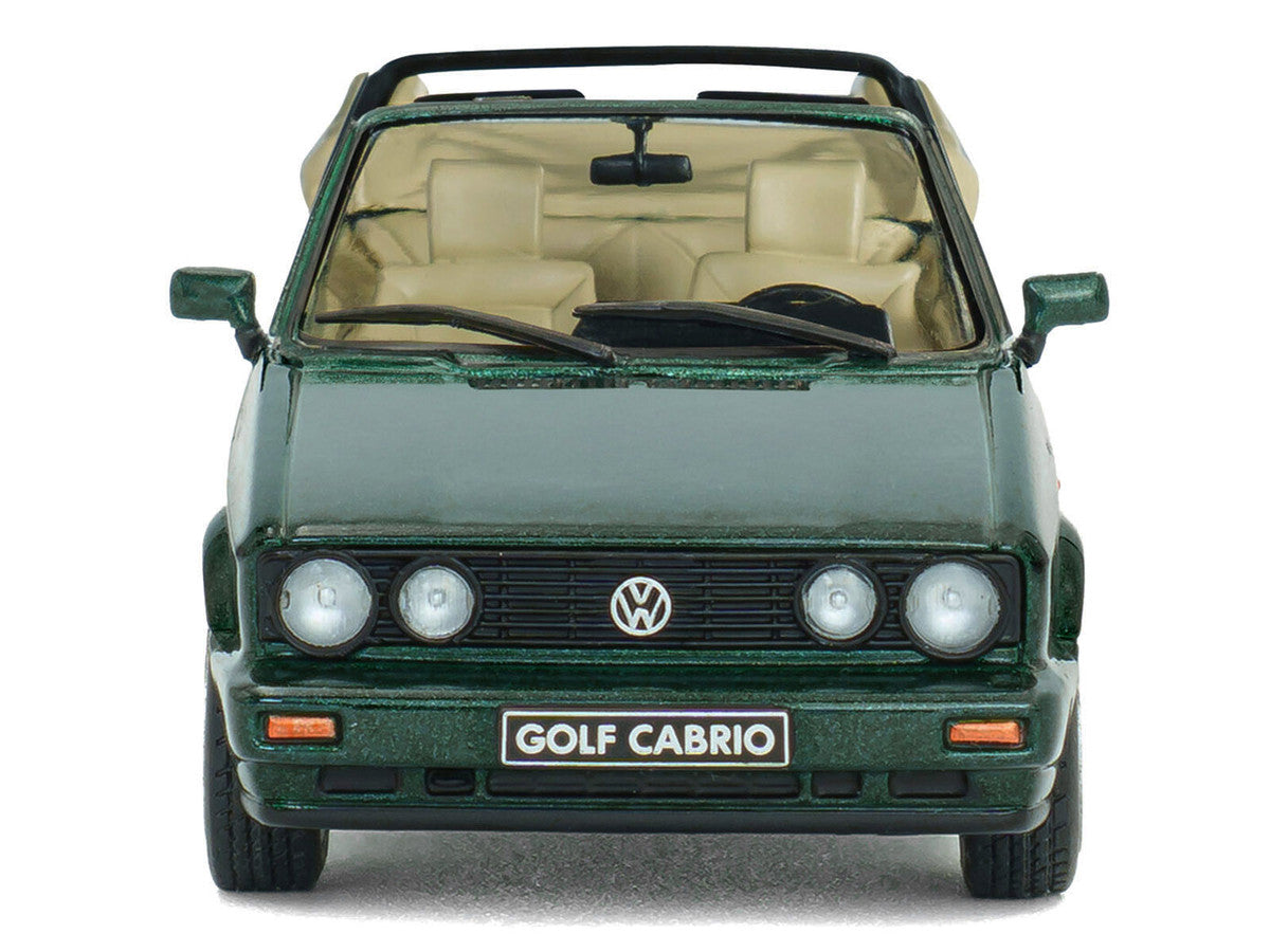 1992 Volkswagen Golf Cabrio Classic Line Classic Green Metallic 1/43 Diecast Model Car by Solido LuxuryLifeWay Online Store