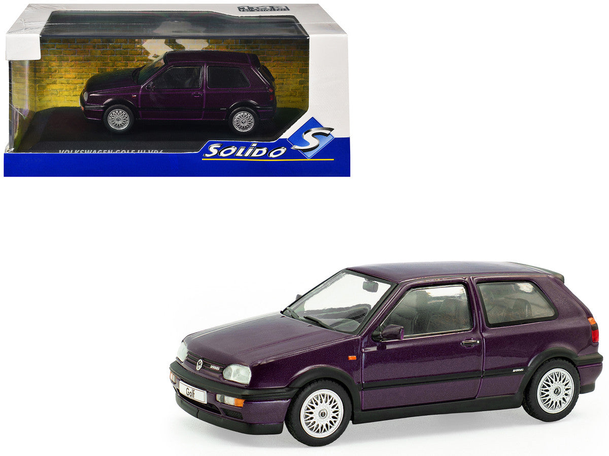 1994 Volkswagen Golf MKIII VR6 Purple Metallic 1/43 Diecast Model Car by Solido LuxuryLifeWay Online Store
