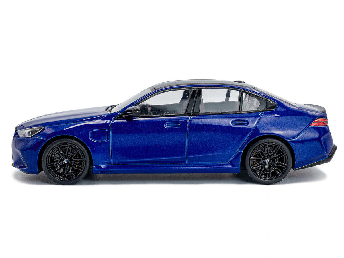 2024 BMW M5 Sedan Marina Bay Blue Metallic with Black Top 1/43 Diecast Model Car by Solido LuxuryLifeWay Online Store
