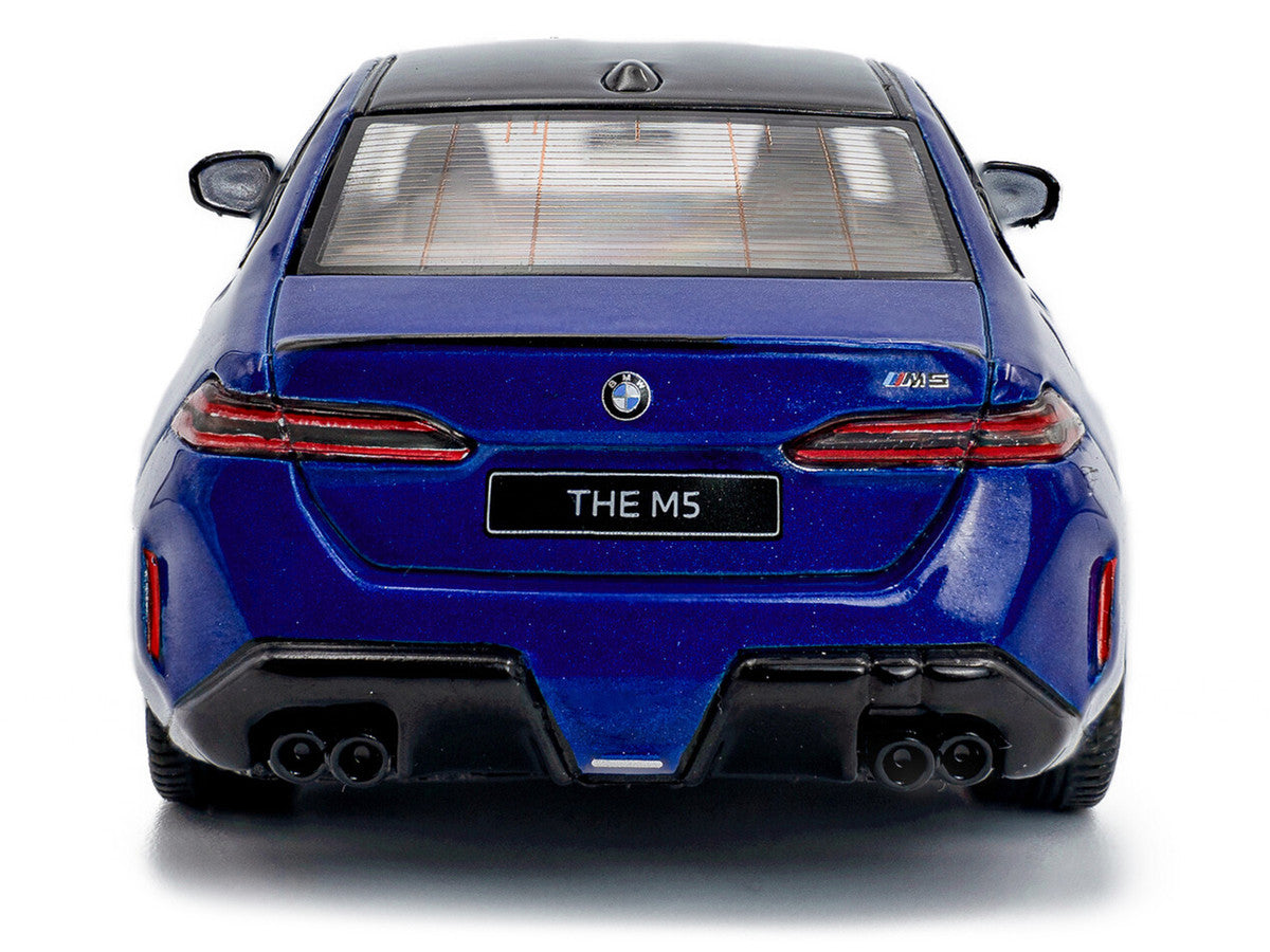 2024 BMW M5 Sedan Marina Bay Blue Metallic with Black Top 1/43 Diecast Model Car by Solido LuxuryLifeWay Online Store