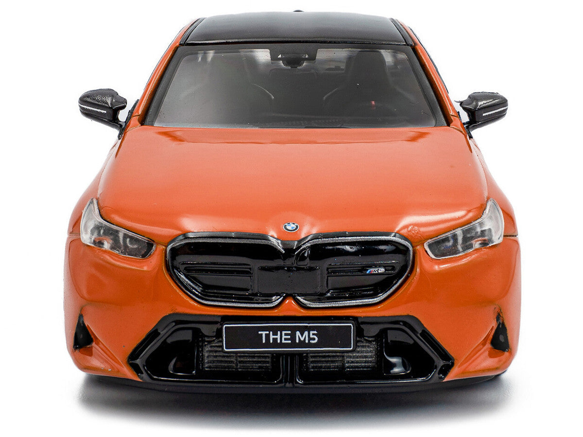 2024 BMW M5 Sedan Fire Orange III with Black Top 1/43 Diecast Model Car by Solido LuxuryLifeWay Online Store