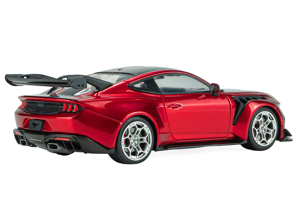 2025 Ford Mustang GTD Chroma Flame Red Metallic with Black Stripes 1/43 Diecast Model Car by Solido LuxuryLifeWay Online Store