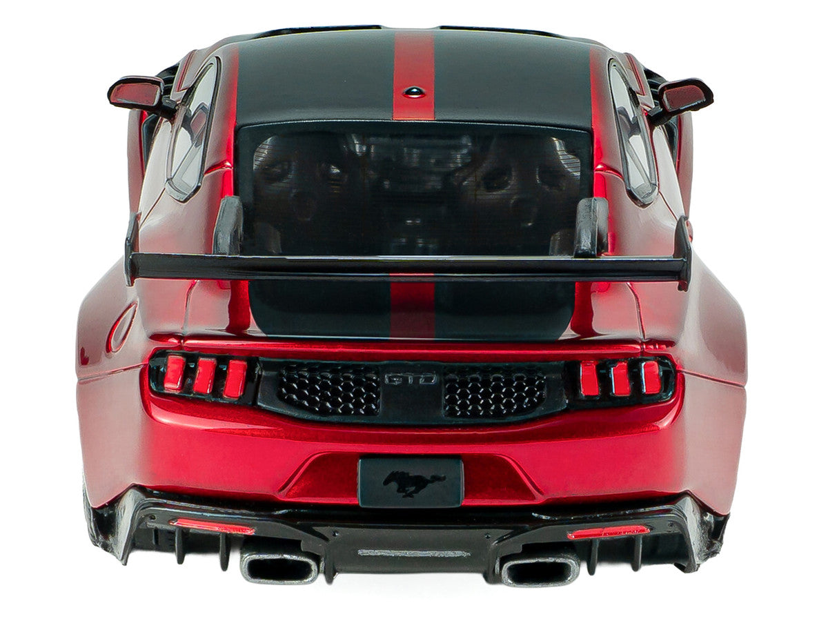 2025 Ford Mustang GTD Chroma Flame Red Metallic with Black Stripes 1/43 Diecast Model Car by Solido LuxuryLifeWay Online Store