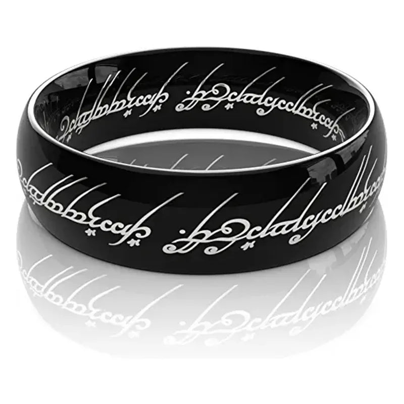 6MM Stainless Steel Laser Engraving Exquisite Couples Wedding Rings, Men And Women Fashion Movie Jewelry Gifts Wholesale Pi-Mart