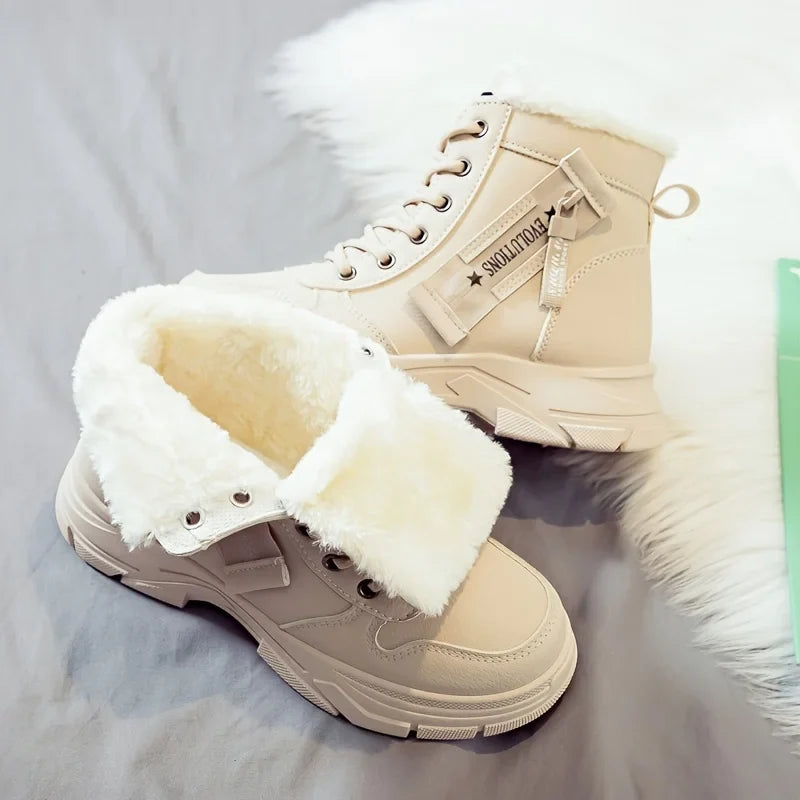 Women's Ankle Boot, Short Boot, Winter Boot with Thick Lining and Insulation, Stylish and Versatile, Thick-Soled Winter Boot LadyShow.Store