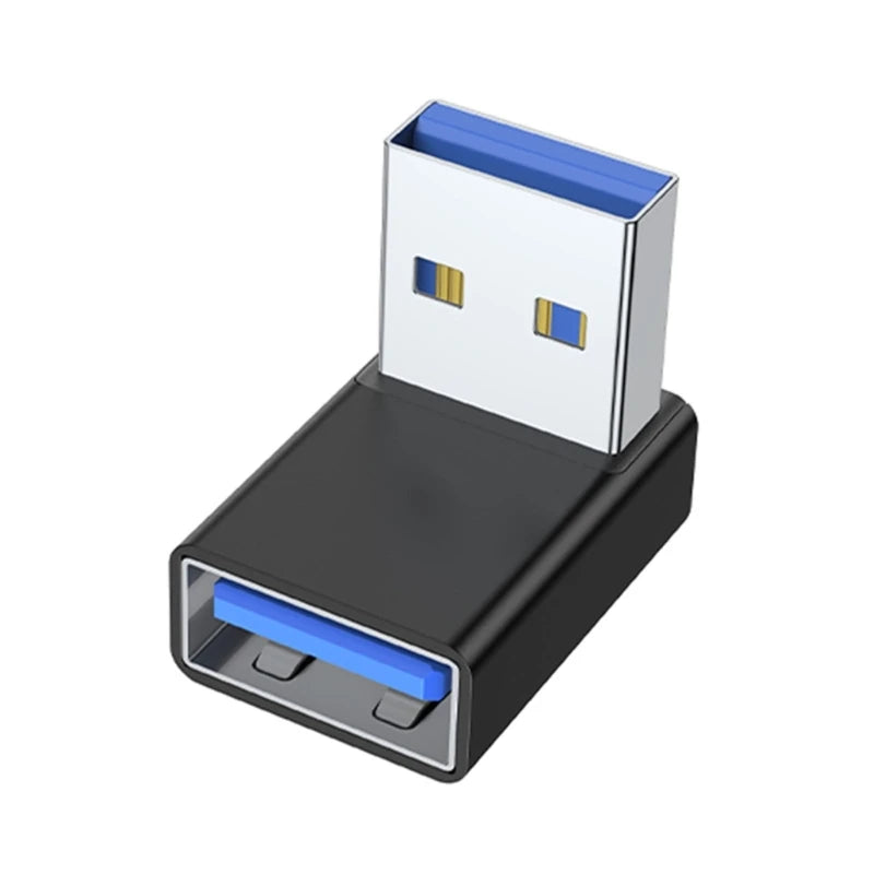 90 Degree Left Right Up Down Angled USB 3.0 A Male to Female Extension Connector Adapter for Laptop PC USB Chargers Converter Pi-Mart